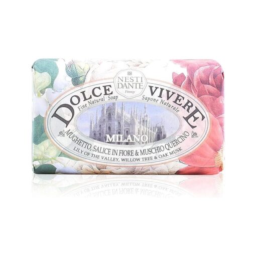 Dolce Vivere Milano Lily Of The Valley, Willow Tree & Oak Musk Fine Natural Soap Bar, 250 g