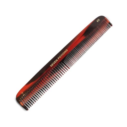 Hair Comb For Men 7.1 inch Fine and Coarse Tooth For Hair Beard And Moustache Hand Made and Sawcut ( Hair Comb H1 )