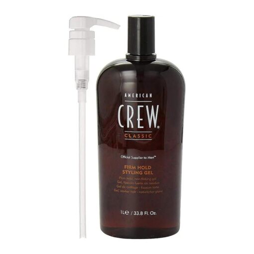 AMERICAN CREW Firm Hold Styling Gel, 33.8 Oz with Pump