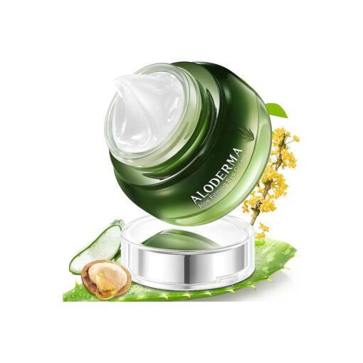 Aloderma Aloe Firming Eye Cream Made with 70 % Organic Aloe Vera - Natural Daily Hydrating Eye Cream with Jojoba, Hyaluronic Acid, & Organic Aloe - Reduce Signs of Aging, Fine Lines & Wrinkles, 25g