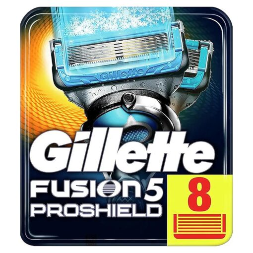 Gillette Fusion5 ProShield Chill Razor Blades for Men, 8 Refills with Cooling Technology, Mailbox Sized Pack