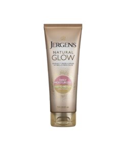 Jergens Natural Glow Sunless Tanning Lotion, Self Tanner, Fair to Medium Skin Tone, Daily Moisturizer, 7.5 Ounce, featuring Antioxidants and Vitamin E