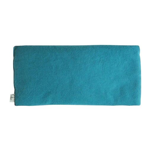 Unscented Eye Pillow - Made from Soft Cotton Flannel - Weighted filled with Flax Seed Microwavable - Yoga Massage Headache Sleep Made USA - teal green turquoise blue