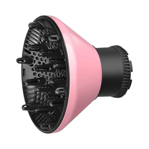 Universal Hair Diffuser Adaptable Hair Dryer Attachment for Blow Dryer Nozzles from 1.7 to 2.2 inch Diameter ( Pink )