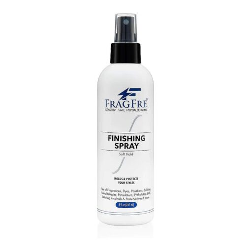 Hair Finishing Spray 8 oz - Flexible Soft Hold - Hair Spray for Sensitive Skin - Fragrance Free Hypoallergenic Parabens Free - Non Irritating Quick Dry Denatured Alcohol - Gluten Free Vegan