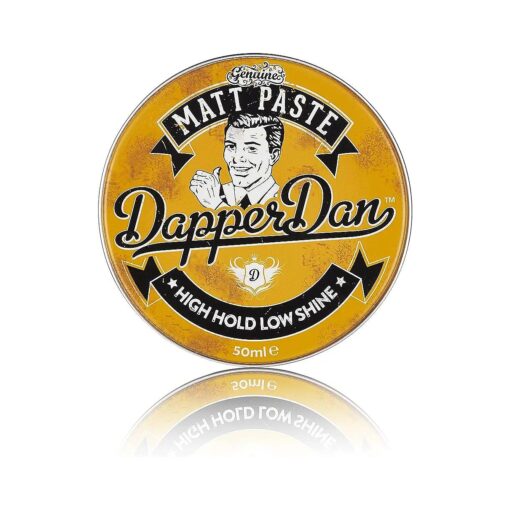 Dapper Dan Matt Paste, High Hold Low Shine Hair Paste for Men, Versatile Hair Product with Flexible Hold for All Styles, Vintage Cologne Fragrance, 1 x 50ml