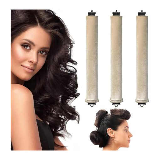 Heatless Hair Curler, Flexi Rods with Hook, Heatless Curling Rod for All Hair Types, No Heat Curlers to Sleep In, Heatless Curls for Blowout Hair