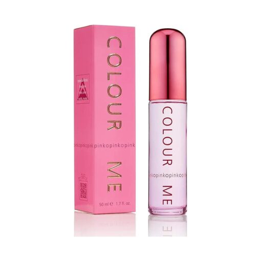 COLOUR ME Pink by Milton-Lloyd - Perfume for Women - Floral Scent - Opens with Almond Blossom, Lilies, and White Rose - Blended with Vanilla Base - For Warm, Romantic Ladies - 1.7 oz EDP Spray