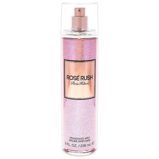 Paris Hilton Rose Rush Body Spray for Women | Floral and Fruity Fragrance | Notes of Rose Petals, Papaya and Amber | Feminine, Flirty and Long-Lasting | 8 Oz