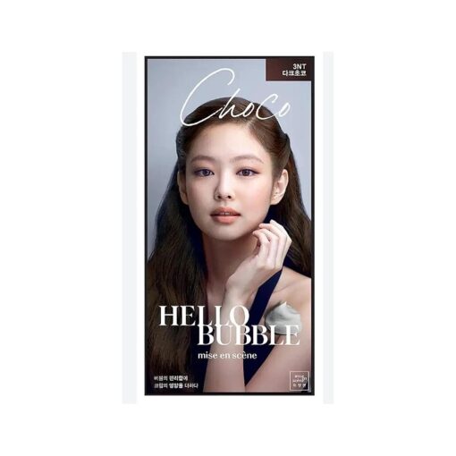 MISEENSCENE Hello Bubble Hair Easy At-Home Color with Hair Ampoule for Hair Protection Vivid Color ( Dark Choco )