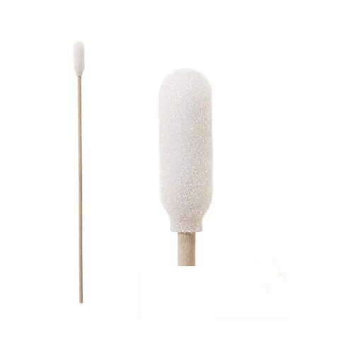 100pcs 6" Cleanroom Large Foam Over Cotton Bud Tipped Cleaning Swabs with Wooden Handle CK-FS916