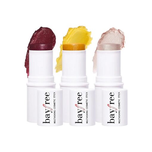 KIMUSE Multi Stick Trio Face Makeup, Cream Blush Stick for Cheeks & Lips, Moisturizer & Highlighter Makeup Sticks for All Skin