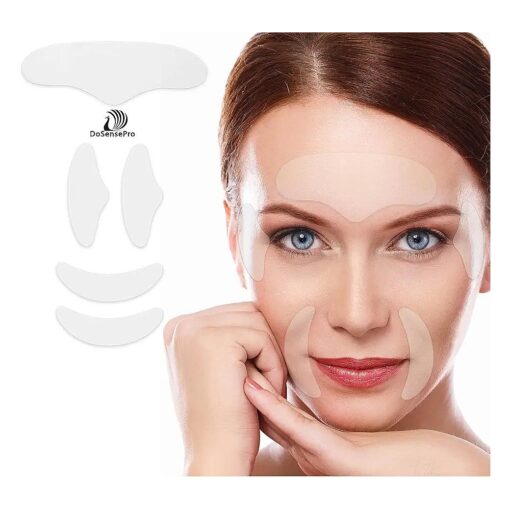 Forehead Wrinkle Patch & 4 Reusable Silicone Face Patches Set : Includes Eye Wrinkle Patches & Smile Line Patches - Improves Skin Texture, Prevent Wrinkles & Enhance Facial Radiance