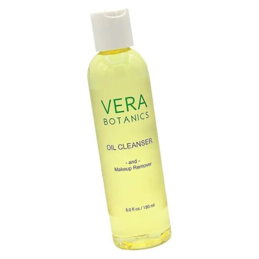 Natural Cleansing Oil And Makeup Remover by Vera Botanics, Only 4 Ingredients, Gentle Daily Oil Cleanser For A Deep Face Wash, Remove Any Makeup, For All Skin Types, Eliminate Clogged Pores Blackheads