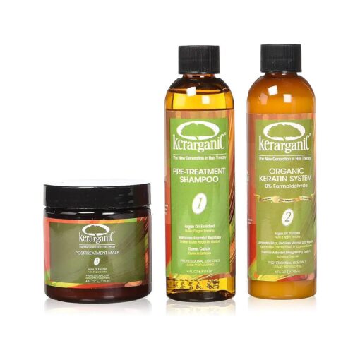 KERATIN TREATMENT SET - ORGANIC - FORMALDEHYDE FREE - 4-oz