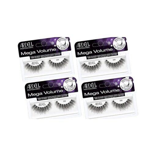 Ardell Mega Volume Lash 259 Multi-Layered False Lashes with Curl Technology, 4 pairs