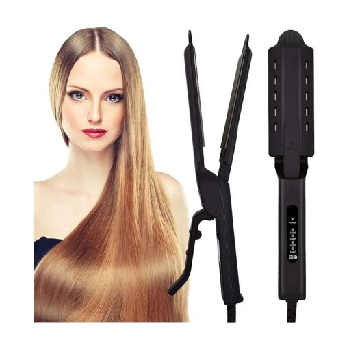 Hair Straightener Professional Glider Ceramic Tourmaline Ionic Flat Iron, Straightens & Curls with Four Adjustable Temperature, Hair Treatment Styling Tools, Wide Plate for All Hair Types, Frizz Free