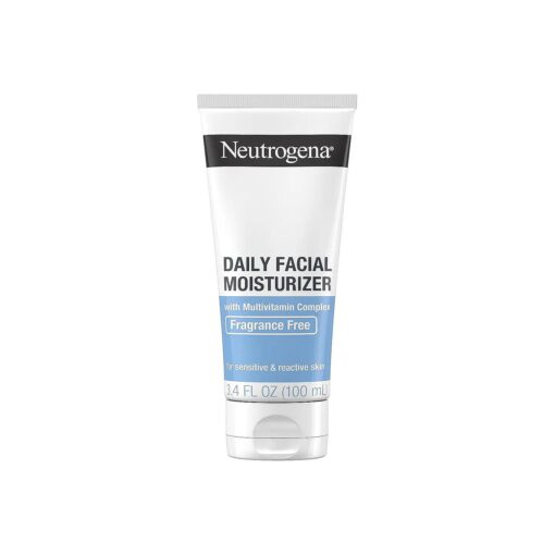 Neutrogena Fragrance Free Daily Facial Moisturizer, Face & Neck Moisturizer for Sensitive Skin with Vitamin B3, Pro-Vitamin B5 & Vitamin E Supports Skin 's Dynamic Barrier, 3.4 fl, oz