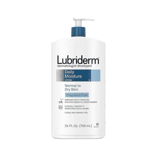 Lubriderm Daily Moisture Lotion Fragrance-Free 24 Ounce Normal to Dry ( 709ml ) ( 2 Pack )