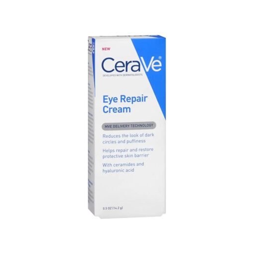 CeraVe Eye Repair Cream | 2 Pack ( 0.5 Ounce each ) | Eye Cream for Dark Circles and Puffiness | Fragrance Free