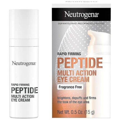 Neutrogena Rapid Firming Peptide Eye Cream : Depuffing, Brightening, Hydrating, Fragrance-Free, 0.5 fl, oz