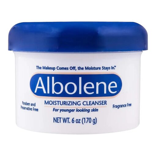 Albolene Face Moisturizer and Makeup Remover, Facial Cleanser and Cleansing Balm, Fragrance Free Cream, 6 oz