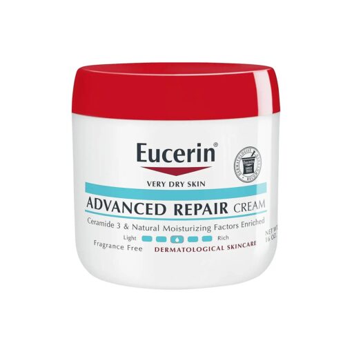 Eucerin Advanced Repair Cream - Fragrance Free, Full Body Lotion for Very Dry Skin - 16 oz, Jar