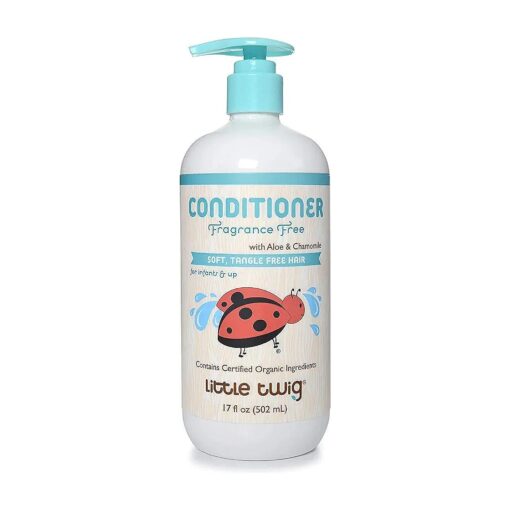 Little Twig Hair Conditioner, Natural Conditioner with Plant Derived Formula, Contains Essential Oils and Extracts, Suitable for Whole Family, Fragrance-Free, 17 fl oz .