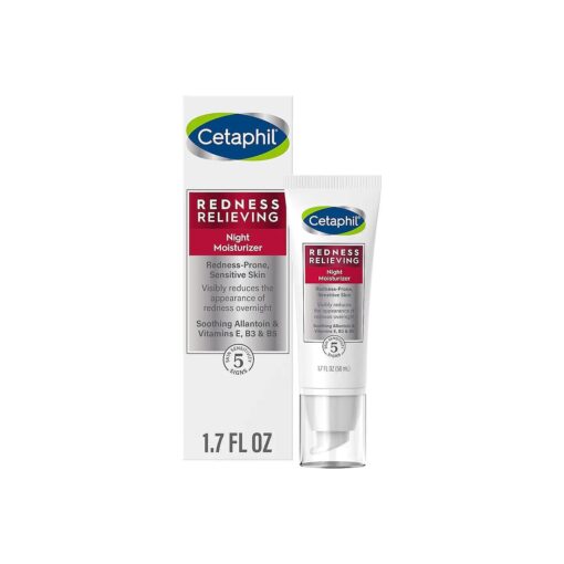 Cetaphil Night Cream, Redness Relieving Night Moisturizer for Face, 1.7 fl oz, For Dry, Redness-Prone Skin, Hypoallergenic, Fragrance Free