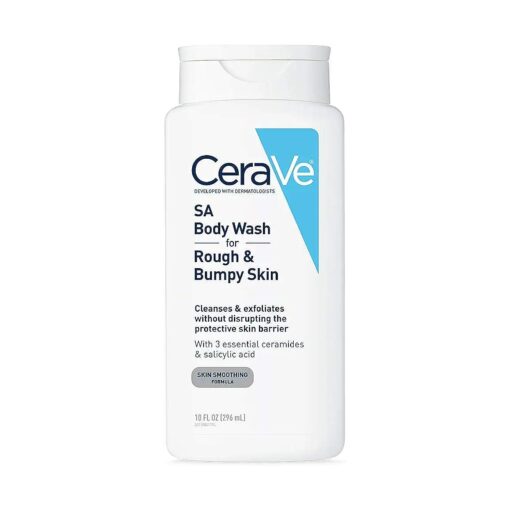 CeraVe Body Wash with Salicylic Acid | Fragrance Free Body Wash to Exfoliate Rough and Bumpy Skin | Allergy Tested | 10 Ounce