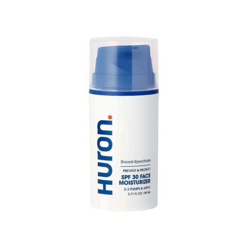 Huron SPF Face Moisturizer - SPF 30 Face Lotion - Broad Spectrum Formula - Moisturizes & Protects Your Skin - Blocks UVA, UVB, & HEV Rays - Fragrance Free - 2.7 Fl Oz