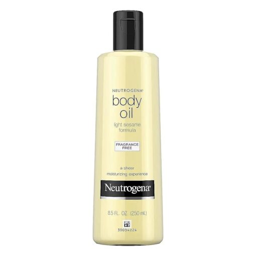 Fragrance-Free Body Oil Light Sesame Formula, Dry Skin Moisturizer & Hydrating Body Massage Oil, for Radiant & Healthy Glow, Nourishing After Shower & Bath Oil, 8.5 fl, oz