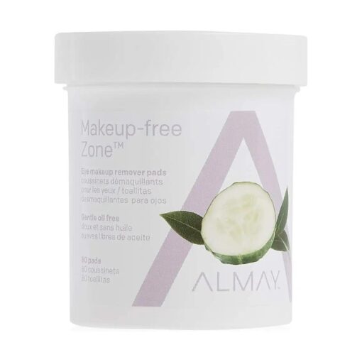 Almay Oil Free Gentle Eye Makeup Remover Pads, Oil Free Micellar, Hypoallergenic, Cruelty Free, Fragrance Free, Ophthalmologist Tested, 80 Pads ( Packaging May Vary )