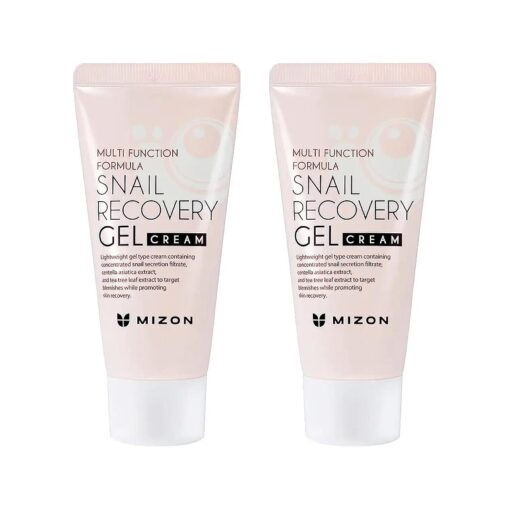 MIZON Snail Line Gift Set, Skincare Set, Set of Two Snail Recovery Gel Cream, Wrinkle Care, Skin Elasticity, Moisture, Fragrance-Free, Paraben-Free ( 45ml 1.52 fl.oz -Pack of 2 )