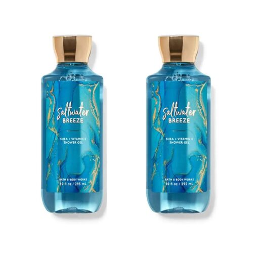 Bath and Body Works Saltwater Breeze Shower Gel 10 Oz 2 Pack ( Saltwater Breeze )