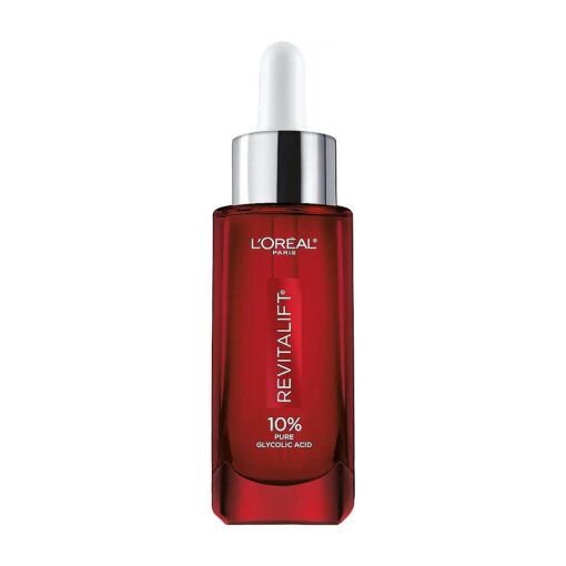 L'Oreal Paris Revitalift 10 % Pure Glycolic Acid Face Serum, Visibly Evens Tone & Reduce Wrinkles, Fragrance Free 1.0 fl oz ( 30ml )