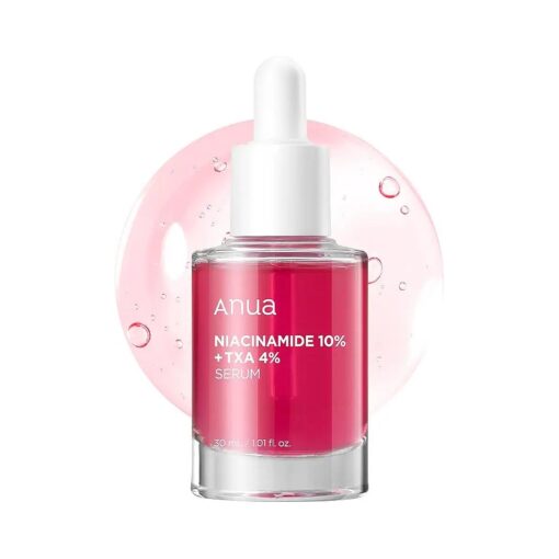 Anua 10 % Niacinamide+ 4 % Tranexamic Acid Serum, Ceramide, Hyaluronic Acid, Vitamin B12 natural color, for Sensitive skin, Korean Glass Skin, Fragrance-Free ( 30ml /1.01 fl.oz, )