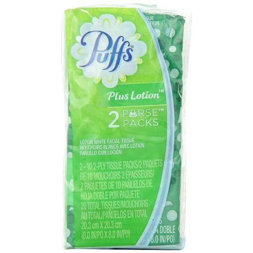 Puffs Plus Lotion Facial Tissues, 2 to Go Packs, 10 Tissues Per Pack - Packet ( 20 Tissues Total )