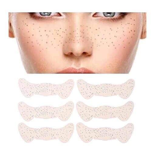 Frecklyz Waterproof Freckles - Pack of 6 Temporary Tattoo Face Stickers - Natural Looking Fake Tattoos Freckle Patch - Waterproof Makeup Accessories for Women