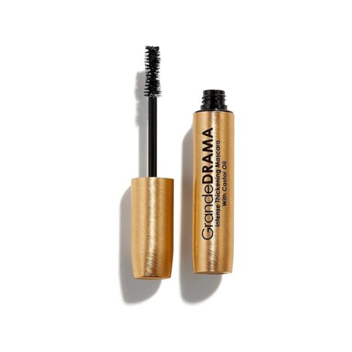 Grande Cosmetics GrandeDRAMA Intense Thickening Mascara with Castor Oil, Volumizing, Conditioning, Buildable Formula