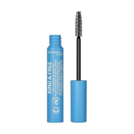 Rimmel London KIND & FREE Mascara, Vegan Formula, Volumizing, Waterproof, 002, Black Brown, 0.23oz