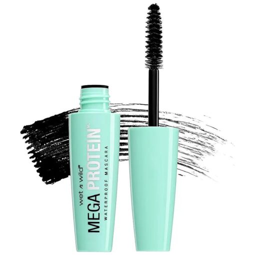 wet n wild Mega Protein Waterproof Mascara, Very Black, 0.21 Ounce, C154A