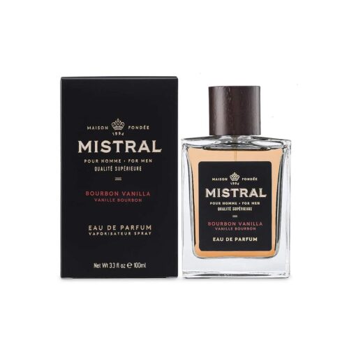 Mistral Men 's Cologne, Bourbon Vanilla, Made in France, 3.4 Oz