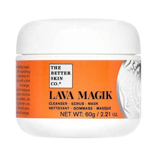 The Better Skin Co. | Lava Magik Face Cleanser/Face Scrub and Facial Mask | Exfoliating French Volcanic Lava | Pore Cleansing, Blackhead Reducing, Skin Tightening Cream | 4 oz