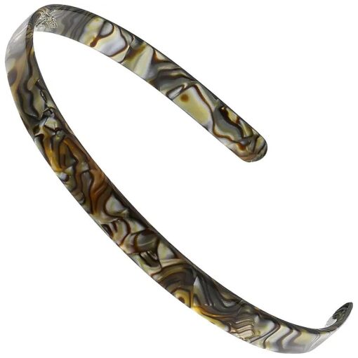 Camila Paris CP2005 French Headband for Women, Handmade Onyx, Strong Hold Grip Women 's Hair Band, Ligth and Very Flexible, No Slip and Durable Styling Girls Hair Accessories, Made in France