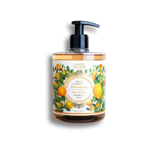 Panier des Sens - Marseille Liquid Hand Soap - Provence Hand Wash - Moisturizing Soap with Coconut Oil - Bathroom & Kitchen Refillable Soap - 97 % Natural Ingredients Made in France - 16.9 Fl.oz