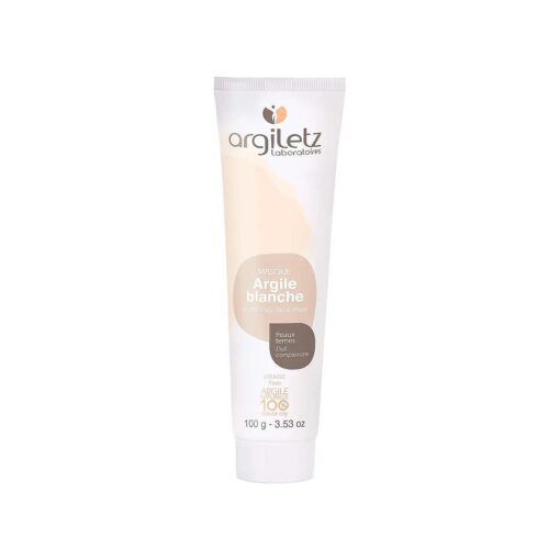 Argiletz white clay face mask for dull skin 100g / 3.53 fl.oz, 100 % sourced and produced in France, Finest grade of clay .