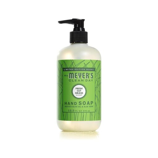 MRS. MEYER 'S CLEAN DAY Liquid Hand Soap, Fresh Cut Grass Scent, 12.5 Ounce Bottle