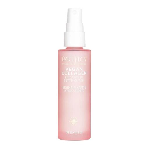 Pacifica Beauty | Vegan Collagen Makeup Setting Spray | Lightweight Hydrating Mist | Vitamin C + Cucumber Extract | Fresh, Dewy Finish | Glass Bottle | Talc + Mineral Oil Free | Vegan + Cruelty Free