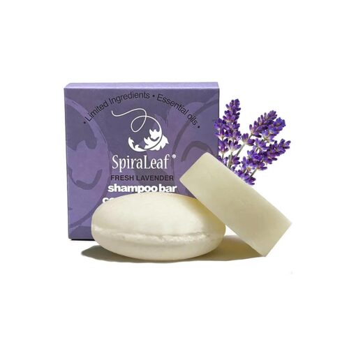 Shampoo Bar & Conditioner Bar Set, FRESH LAVENDER Pure Essential Oils, Light Scent, Limited Ingredients, Concentrated Formula, Made USA, Zero Waste, Color-Fragrance Free, Travel Ready